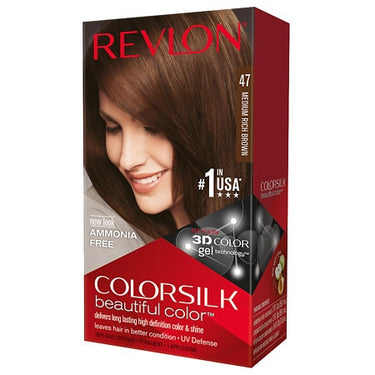 Revlon Colorsilk Beautiful Color – 47 Medium Rich Brown – Ammonia-Free - ANNS BEAUTY SUPPLY